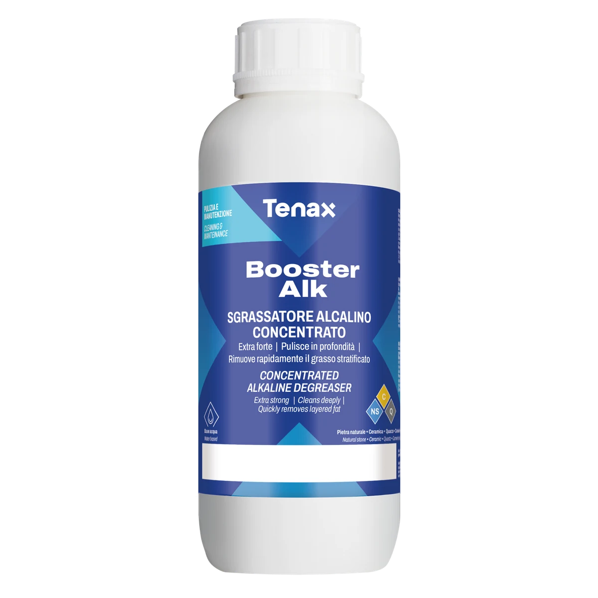 Лужний очищувач Tenax Booster Alk 1 л для каменю