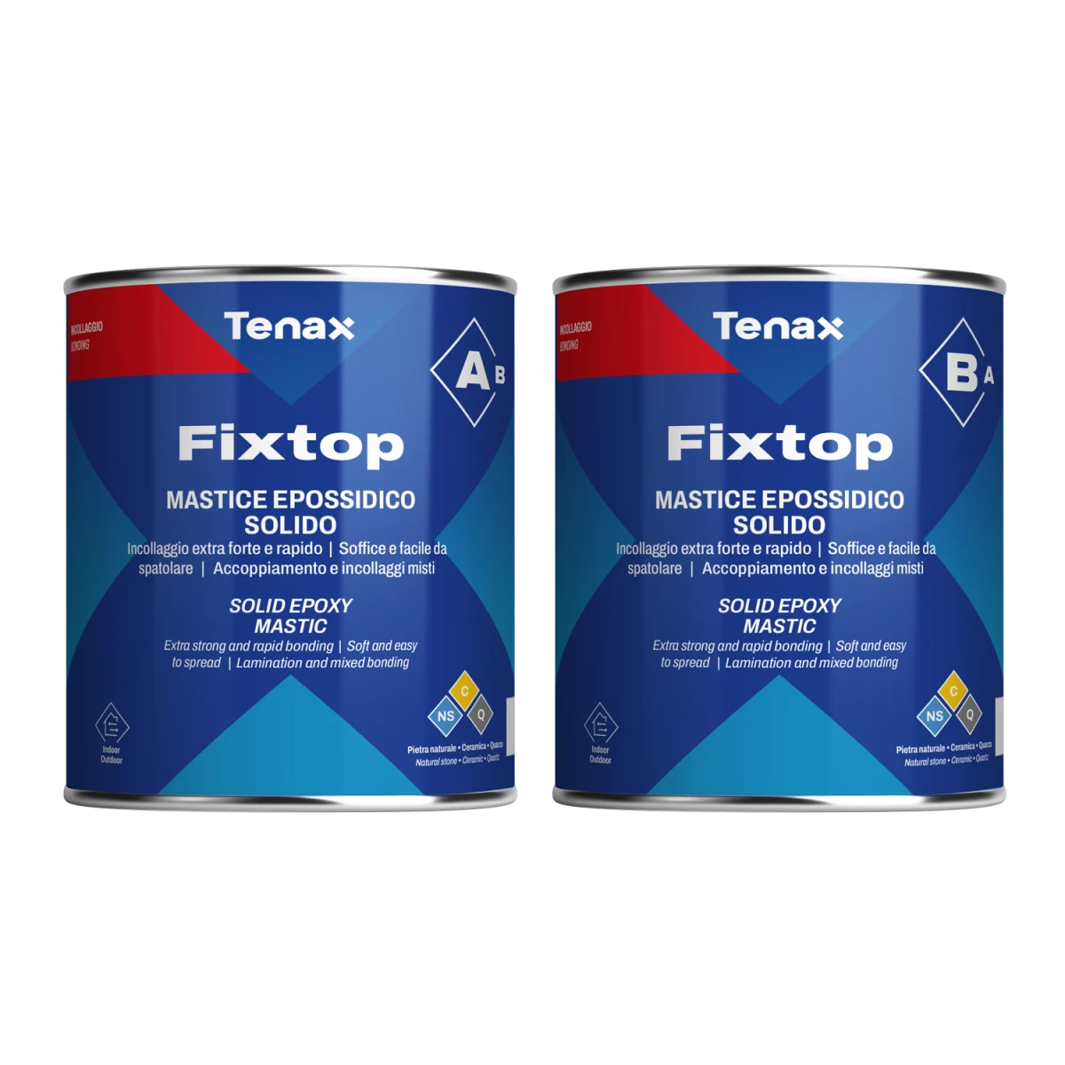 Епоксидний клей Tenax FixTop A+B, 2 л, бежевий