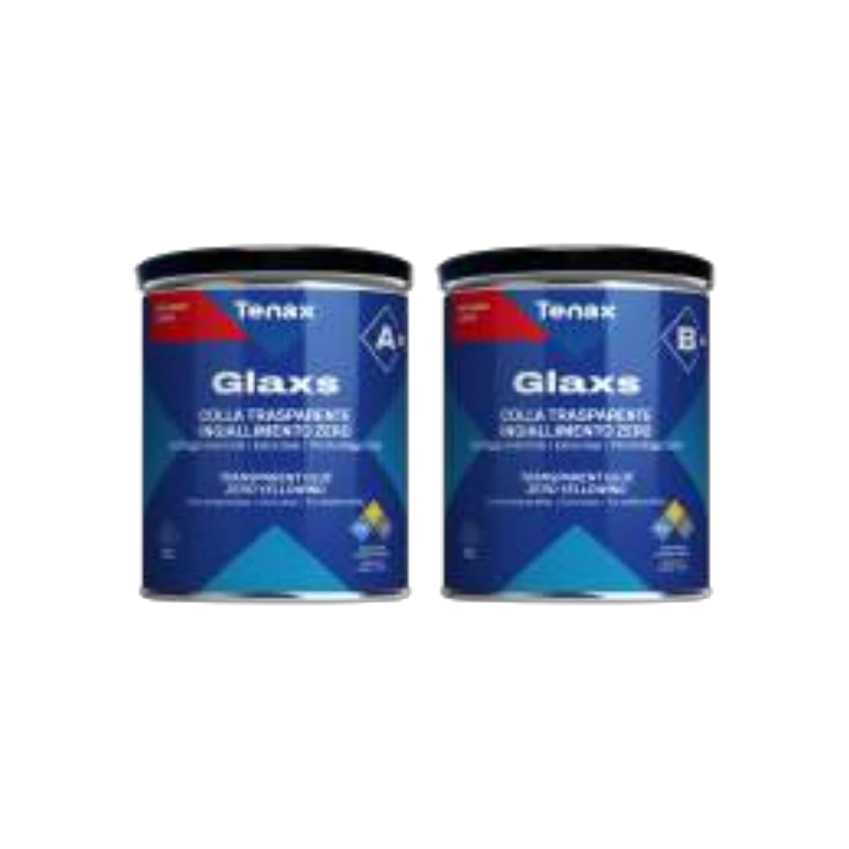 Прозорий клей Tenax Glaxs Easy A+B 1 + 1 л для каменю
