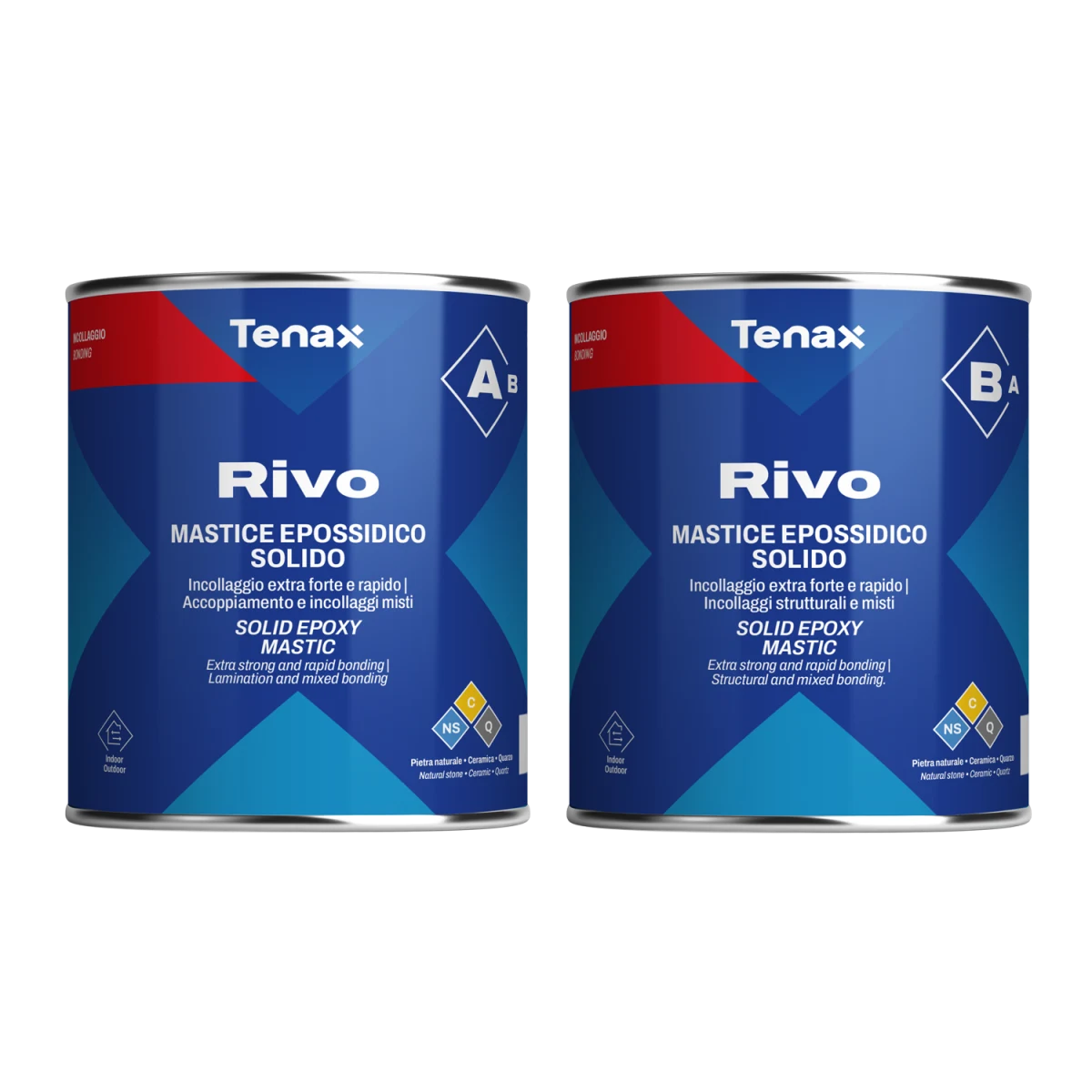 Епоксидний клей Tenax Rivo A+B, 1 л для каменю