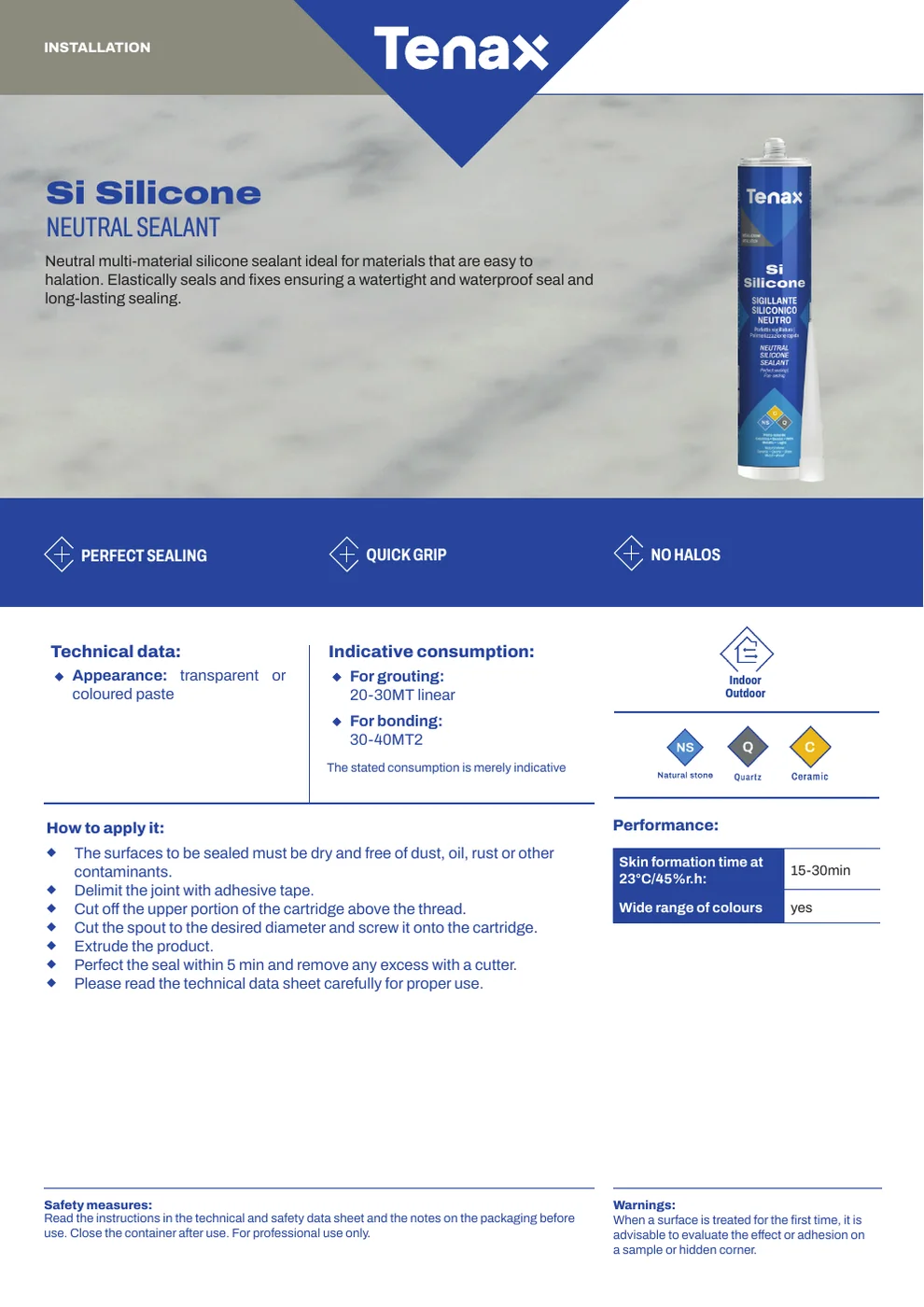 Нейтральний герметик Tenax Si Silicone 300 мл