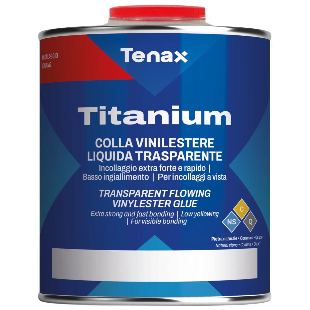 Рідкий клей Tenax Titanium Trasparente 1 л для каменю