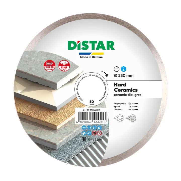 Диск алмазний Distar Hard Ceramics 230 мм для керамограніту