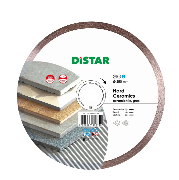 Диск алмазний Distar Hard Ceramics 250 мм для плиткоріза