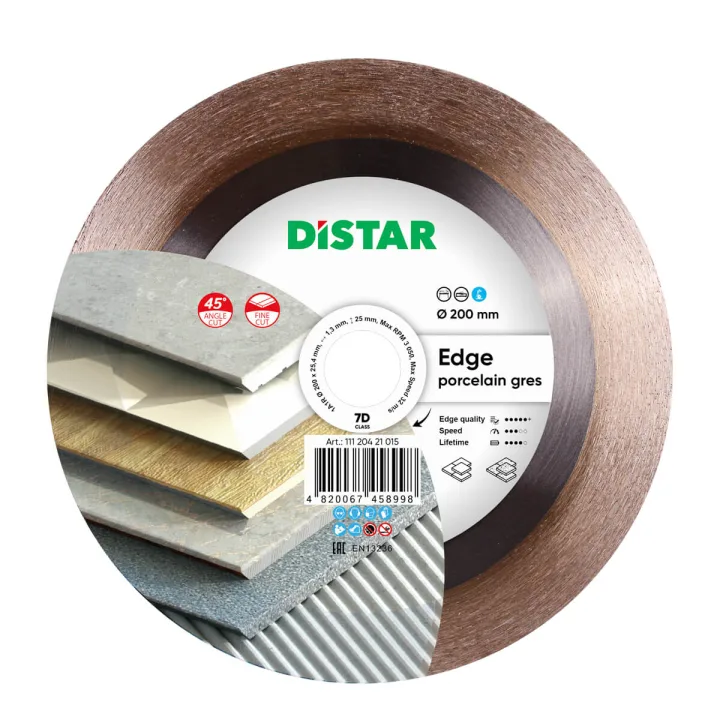Алмазний круг Distar Edge 200 мм для заусовки 45°