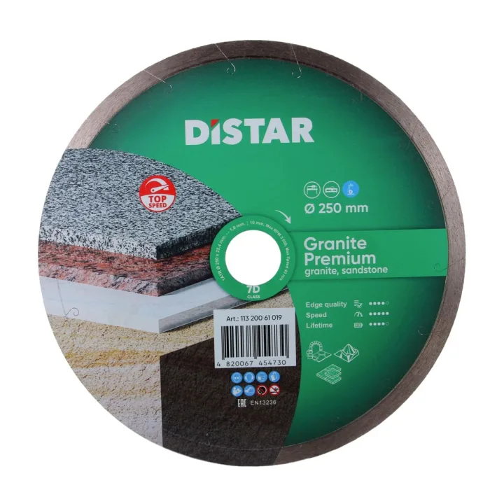Диск Distar Granite Premium 250 мм для мокрого різу каменю