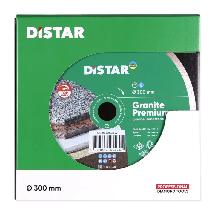 Диск Distar Granite Premium 300 мм для плиткоріза з водою